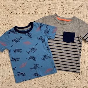Carter’s Airplane and Striped Tees- 2 pk